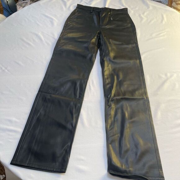 PISTOLA Black Faux Leather Pants Size 27 - Picture 1 of 8